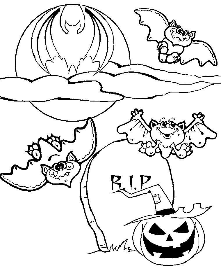 halloween bat coloring pages - photo #20