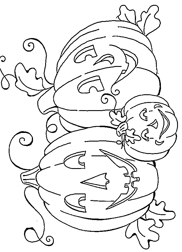 halloween pumpkins coloring pages - photo #30