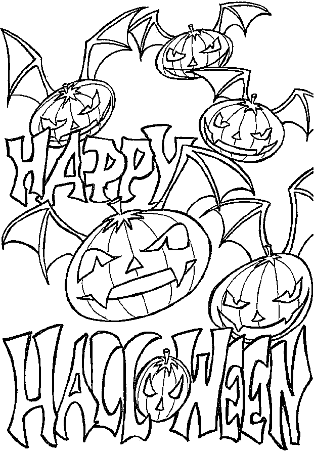 Halloween Pumpkin Coloring Pages For Kids