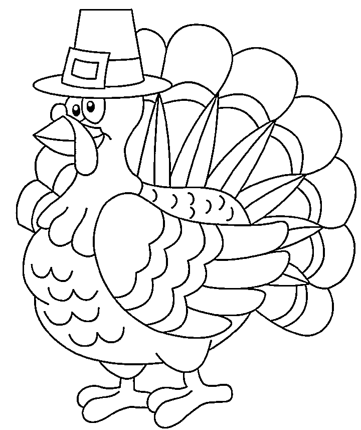 Thanksgiving Turkey Coloring Pages to Print for Kids