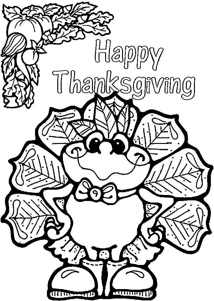 Thanksgiving Turkey Coloring Pages To Print For Kids