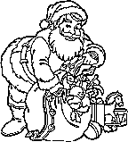 santa coloring page for kids