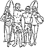 beach theme kids summer coloring page