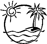 beach theme kids summer coloring page