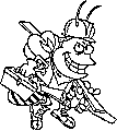kids bee coloring page