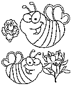 kids bee coloring page