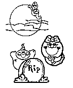 Halloween ghost coloring page