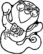 Halloween ghost coloring page