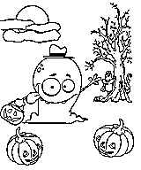goblin trick or treating halloween coloring printable