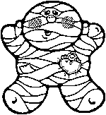 halloween mummy coloring page