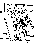 halloween mummy coloring page