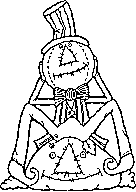 kids scarecrow coloring page