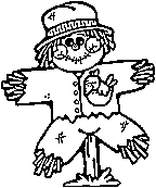 kids scarecrow coloring page