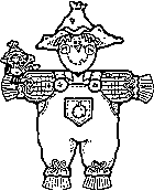 kids scarecrow coloring page