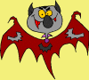 vampire bat online kids halloween coloring page