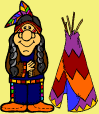 native american indian online coloring page