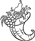 thanksgiving cornucopia coloring page for kids