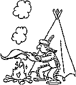 native american indian coloring page for kids