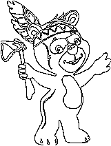 native american indian coloring page for kids