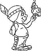 native american indian coloring page for kids