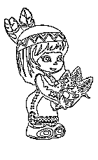 native american indian coloring page for kids