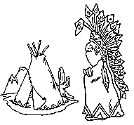 native american indian coloring page for kids