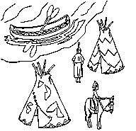 native american indian coloring page for kids