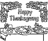 thanksgiving coloring page of turkey feast