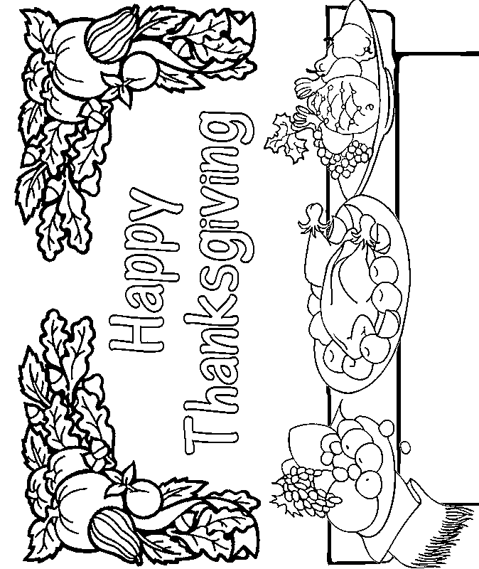 Download Thanksgiving Coloring Printables - Coloring Pages for Kids