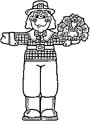 Thanksgiving pilgrim coloring page