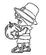 Thanksgiving pilgrim coloring page