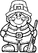 Thanksgiving pilgrim coloring page