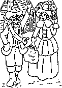 Thanksgiving pilgrim coloring page