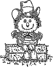 scarecrow coloring page for kids