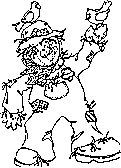 scarecrow coloring page for kids