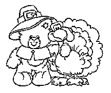Thanksgiving turkey coloring page
