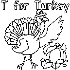 Thanksgiving turkey coloring page