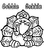 Thanksgiving turkey coloring page