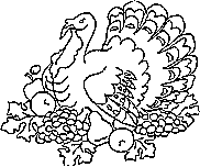 Thanksgiving turkey coloring page