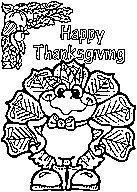 Thanksgiving turkey coloring page