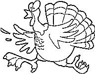 Thanksgiving turkey coloring page